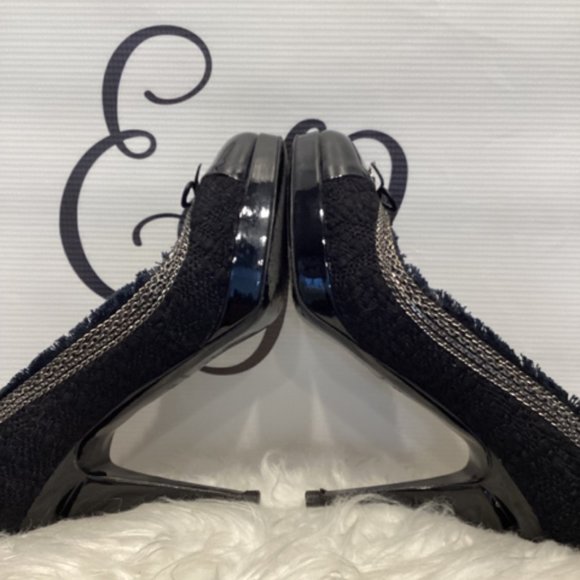 Chanel Platform Tweed Sz 39.5 Shoe - Picture 3 of 6